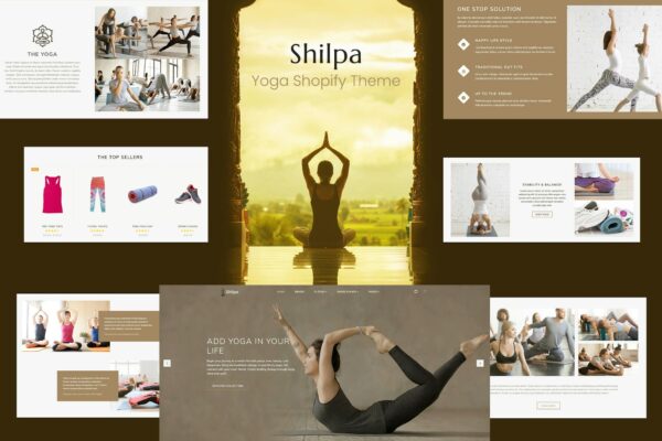 Shilpa - Yoga Store & Fitness Shopify Theme Healthcare and Meditation, Yoga Online Courses, Classes and Wellness Spa Beauty Products Shop Theme
