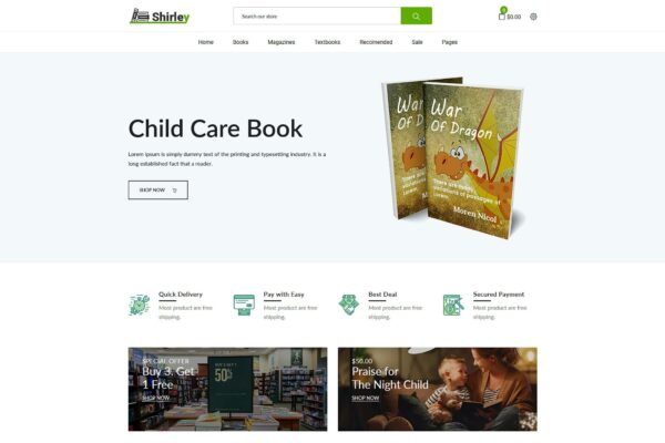 Shirley – Book Store Shopify Theme Book Store Shopify Theme as your website you can sell almost all kinds of products & service online