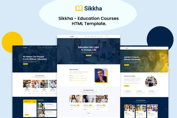 Sikkha - Education HTML Template Shikkha is clean & modern Education HTML Template for educational purpose website