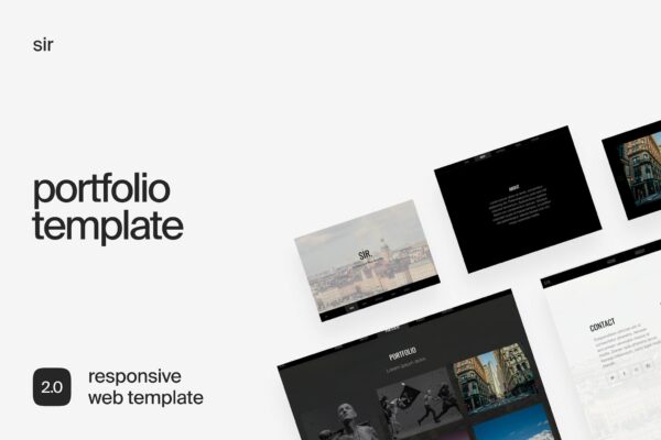 Sir | Responsive HTML Portfolio Template A Responsive HTML5 portfolio template for agencies, freelancers and creatives