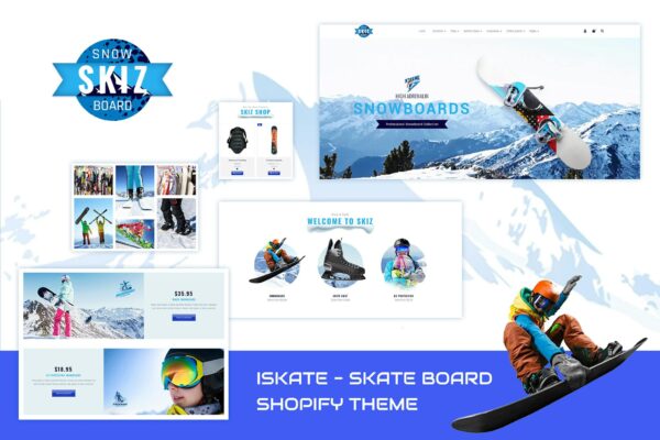 Skiz | Sports, Ski Boards Shopify Theme Sports Products eCommerce Store, Skate Games Online Shop. Fun Ride & Team Games Shopify Store Theme.