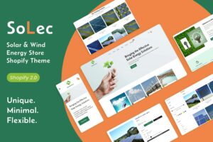 Solec - Solar & Wind Energy Store Shopify Theme Solar Panel, Renewable Energy Products Store, Power, wind energy ecommerce natural products