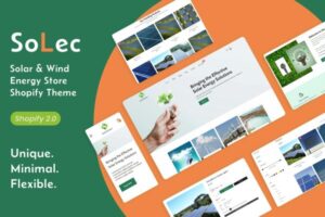 Solec - Solar & Wind Energy Store Shopify Theme Solar Panel, Renewable Energy Products Store, Power, wind energy ecommerce natural products