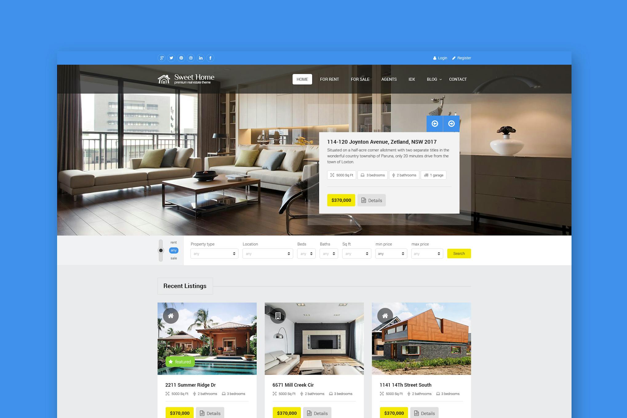 Sweethome - Real Estate HTML Template Real Estate