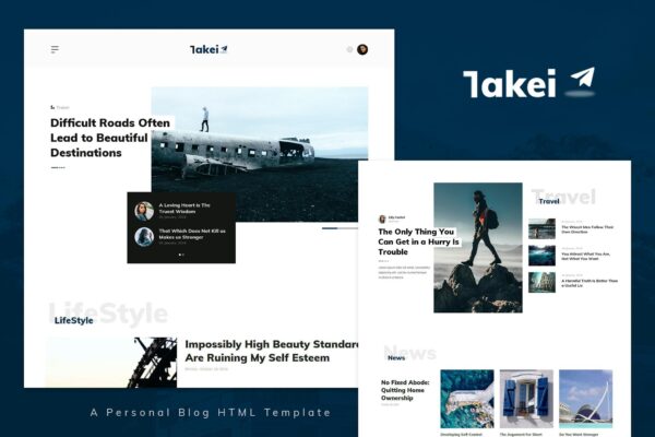 Takei Blog and Magazine HTML Template