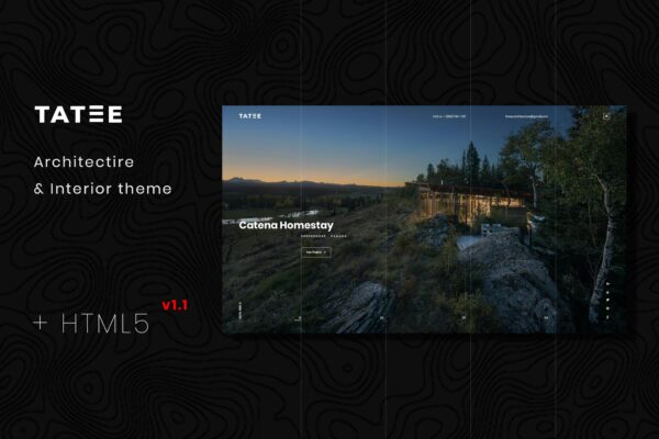 Tatee - Architecture and Building HTML5 Template Architecture, Interior Design, Home Decor, Art Decor, Furniture, free ecommerce portfolio landing