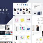 Taylor - Modern Shopify Fashion Theme Responsive Fashion Shopify Store Template. Simple Clean Clothing, Apparels eCommerce Shop Template