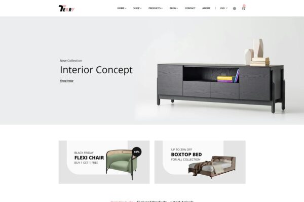 Terry – Furniture Shopify Theme Terry offers many clinical features which are user-friendly and easily customizable.