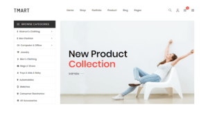 Tmart - Minimalist Shopify Theme Minimal Shopify Theme with 11 Home Versions