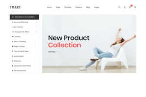 Tmart - Minimalist Shopify Theme Minimal Shopify Theme with 11 Home Versions