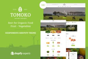 Tomoko - Organic Food/Fruit Shopify Theme Organic Food/Fruit/Vegetables Responsive Shopify Theme