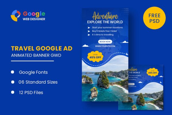 Travel Animated Banner Google Web Designer Travel Animated Banner Google Web Designer