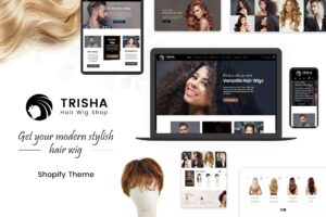 Trisha | Hair Weave, Wig Shopify Theme Hair Wig, Hair Weave & Salon eCommerce Shop Theme. Spa, Beauty & Cosmetics, Hair Care Shopify Theme