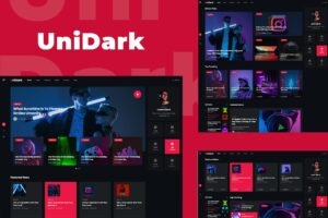 UniDark Blog and Magazine HTML Template