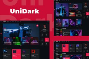 UniDark Blog and Magazine HTML Template