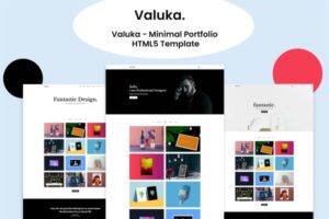 Valuka - Minimal Portfolio HTML5 Template Valuka – Minimal portfolio template is high quality creative portfolio template with unique style.