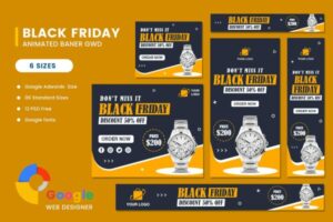 Watch Sale Black Friday HTML5 Banner Ads GWD Watch Sale Black Friday HTML5 Banner Ads Google Web Designer