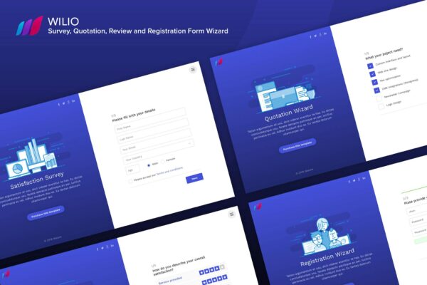 Wilio - Survey and Multipurpose Form Wizard Survey, Quotation, Review and Registration Form Wizard with SMTP and HTML support