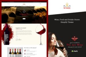 Winee - Wine, Winery Shopify Theme Wine Shop, Winery Products Sales and Information Website Shopify Theme. Online Wine Store!