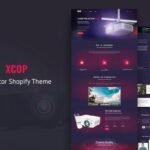 Xcop - One Page Entertainment Shopify Theme Minimal One product Store, Dark & Glowing Responsive Shopify Landing Page, Single Page Shopify Theme