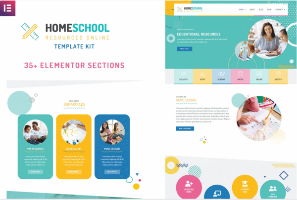 DOWNLOAD Home School - Elementor Template Kit
