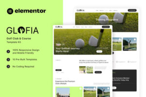 DOWNLOAD Glofia - Golf Club & Course Elementor Template Kit