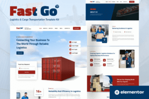 DOWNLOAD FastGo – Logistics & Cargo Transportation Elementor Template Kit