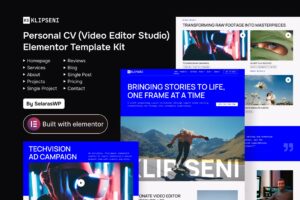 DOWNLOAD KlipSeni - Personal CV Video Editor Elementor Template Kit