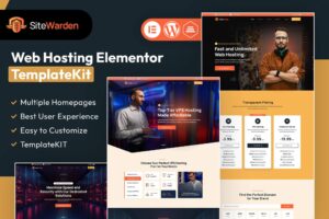 DOWNLOAD SiteWarden - Web Hosting Elementor Template Kit