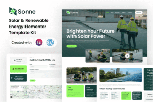 Download Sonne - Solar & Renewable Energy Elementor Template Kit