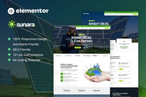 DOWNLOAD Sunara - Solar & Renewable Energy Elementor Pro Template Kit
