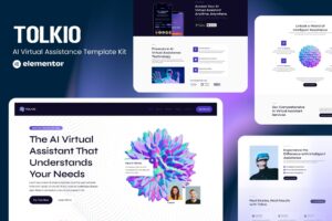 Download Tolkio - AI Virtual Assistance App Elementor Template Kit