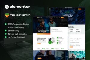Download Trustnetic - Cyber Security Services Elementor Pro Template Kit
