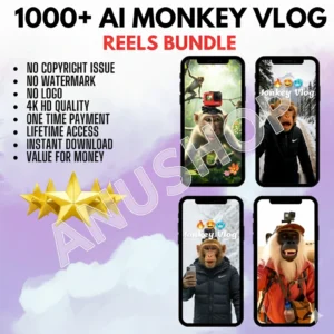 DOWNLOAD 1000+ AI MONKEY VLOG REELS BUNDLE