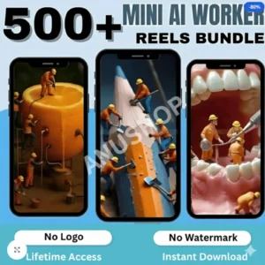 DOWNLOAD Mini AI Worker Videos Reels Bundle | Faceless AI Animated Workers for Instagram, TikTok, and YouTube Shorts