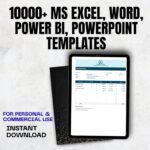 10,000+ Business Templates Mega Bundle: Excel, Word, Power BI, PPT