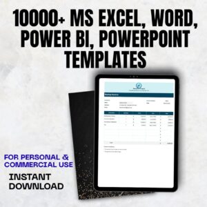 10,000+ Business Templates Mega Bundle: Excel, Word, Power BI, PPT