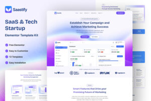 Download Saastify - SaaS & Tech Startup Elementor Template Kit