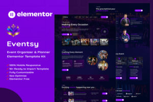 Download Eventsy - Event Organizer & Planner Elementor Template Kit